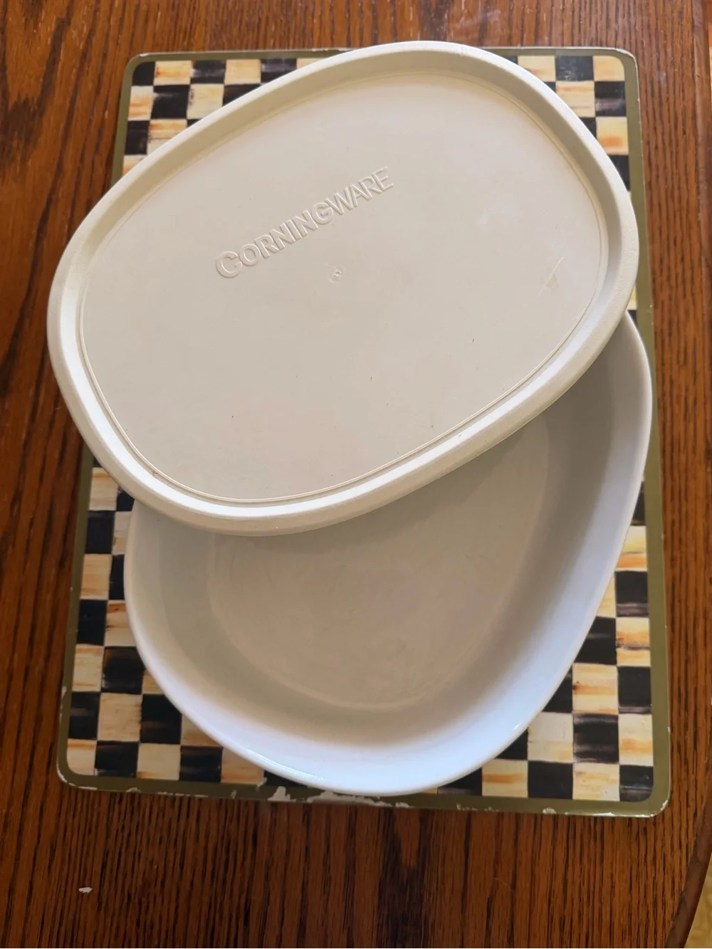 Corningware French white casserole Oval Serving Dish with Lid